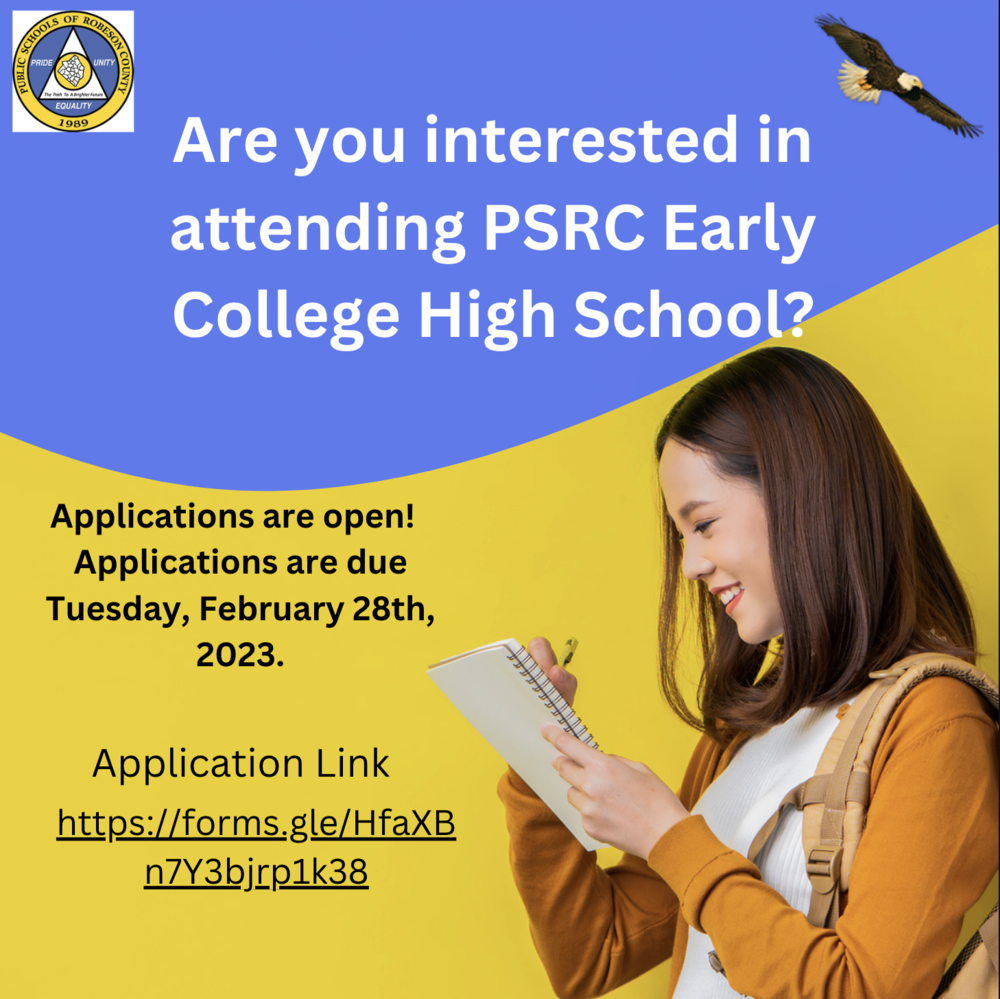 PSRC Early College is accepting applications for the 20232024 academic