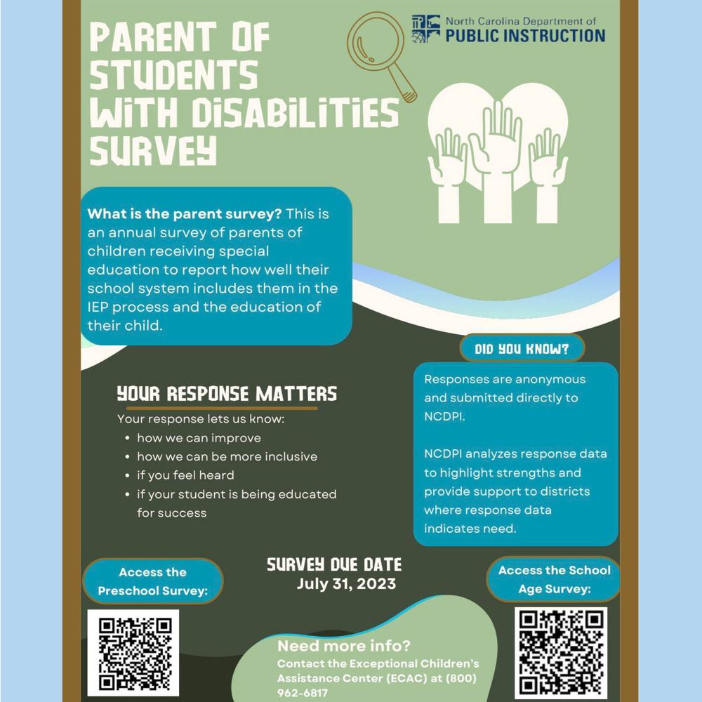 NCDPI's Office of Exceptional Children is seeking feedback through a