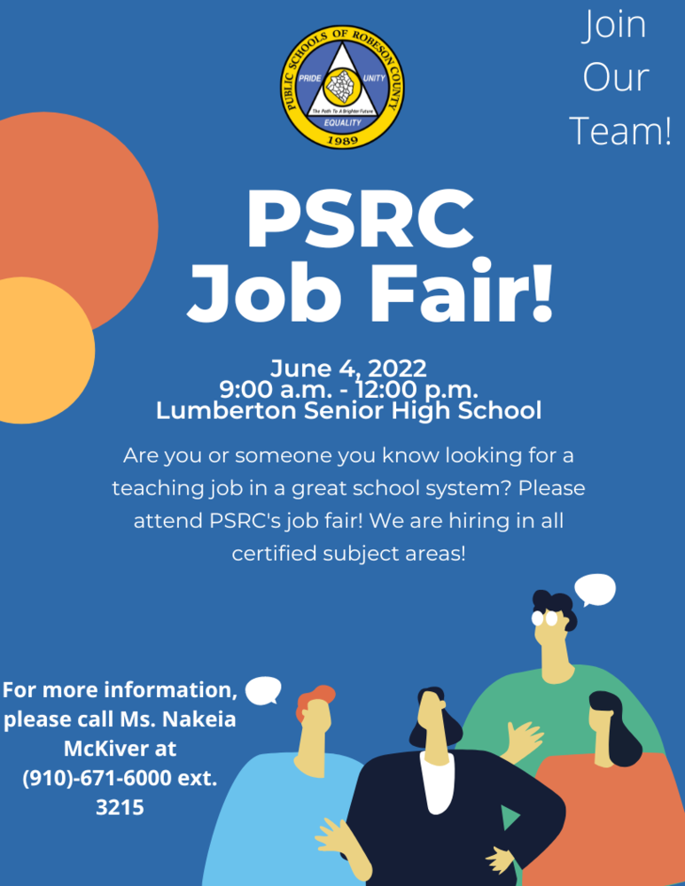 PSRC Job Fair June 4, 2022 Orrum Middle School