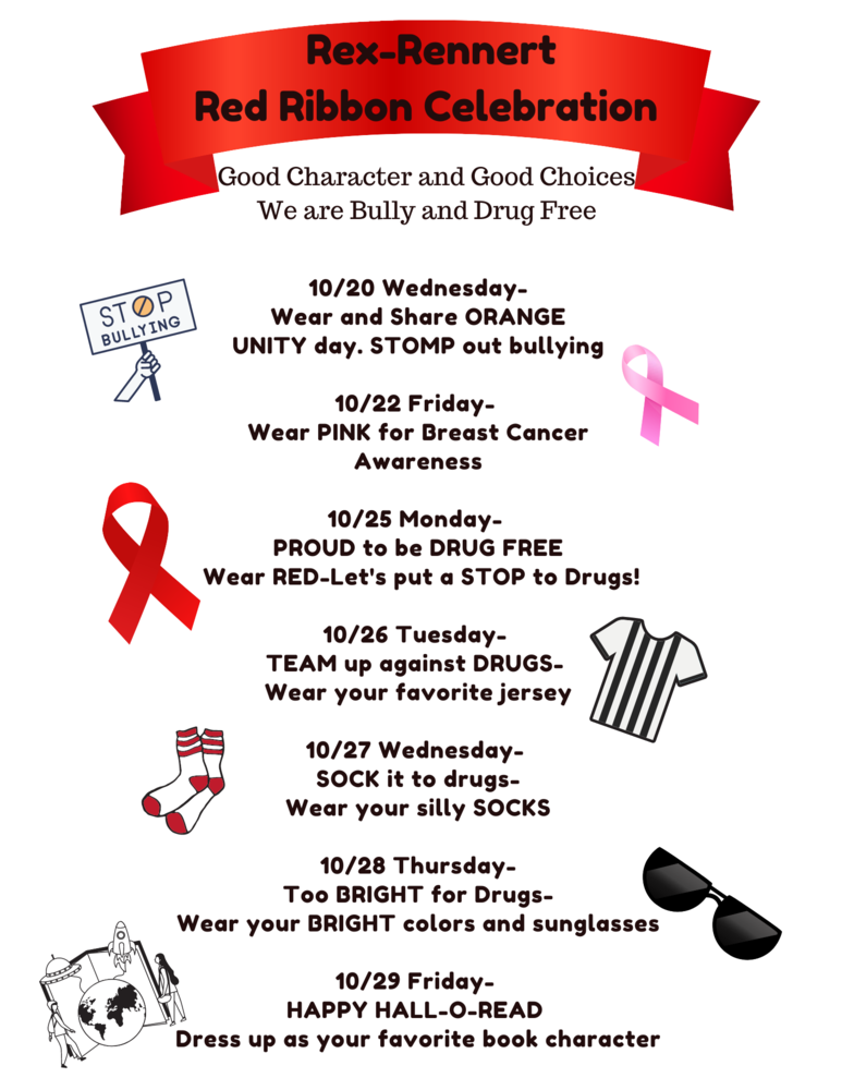 Red Ribbon Week 2021 RexRennert Elementary School