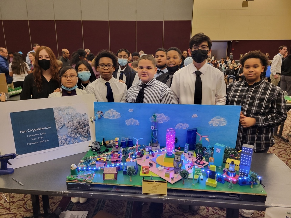 Lumberton Junior High students win Most Creative Mobility Award in NC Regional Future City Competition   