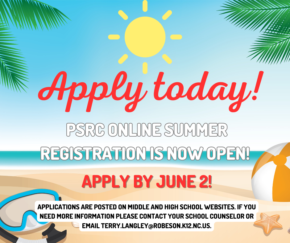 PSRC Online Summer Registration Is Now Open! | Parkton Elementary School