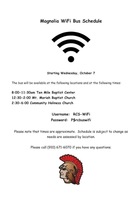 Magnolia Elementary WiFi Bus Schedules
