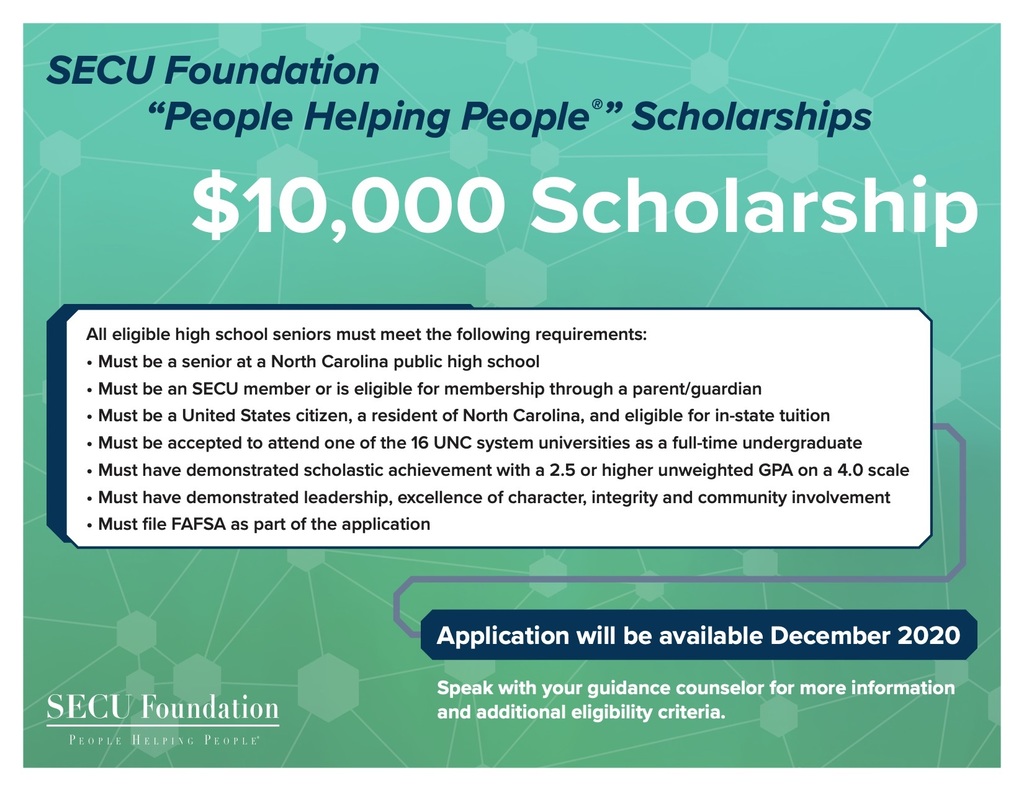 SECU Foundation "People Helping People" Scholarship