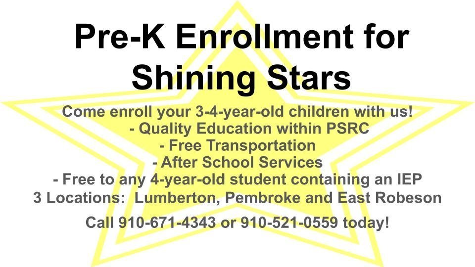 Shining Stars Preschool Enrollment Flyer