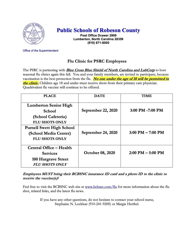 Flu Clinic for PSRC Employees