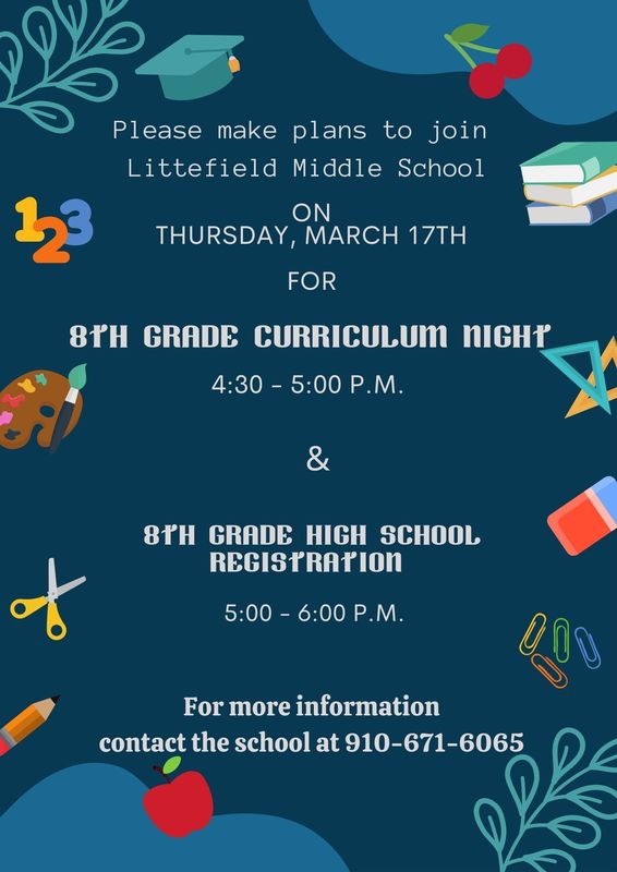 8th Grade Curriculum Night | Littlefield Middle School