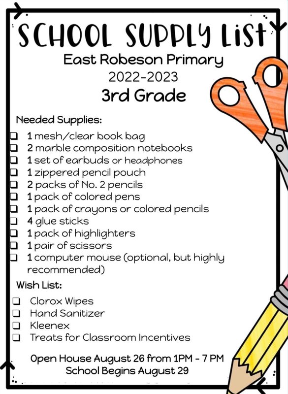 East Robeson Supply List | East Robeson Primary